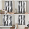 thumbnail image 5 of Gray Stripes Sheer Curtains 96 Inch Length, Light Filtering Voile Curtain Panel, Vintage Farmhouse Greyish Ripple Pattern Rod Pocket Drapes Window Treatments for Living Room Bedroom 52"x96", 5 of 9
