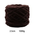 thumbnail image 2 of BLESIYA Chunky Wool Yarn DIY Hand Crocheted Jumbo Tubular Yarn for Shoes Pillow Hats Dark Brown, 2 of 8