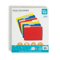 Pen + Gear File Folders, 50 Count, Assorted Colors, Letter Size, 3 Tab Positions