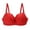 Red, variant on Women Push Up Bra Floral Lace Full Coverage Underwired Bra Padded Supportive Everyday Bra for Heavy Breast
