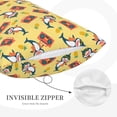 thumbnail image 3 of Zufioo Pineapples Sharks In Hawaiian Print Double-sided Plush Pillow Cover,Decorative Pillow Protector without Pillow Core, Suitable for Sofa, Bedroom, Car-14"x20", 3 of 6