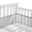 Gray, variant on HALO Breathable Mesh Mini Crib Liner, Airflow Design Crib Bumper, 100% Polyester, White, 11" x 127"