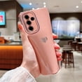 thumbnail image 5 of Samsung Galaxy S23 FE 5g 6.4" Phone Case with Luxury Electroplate Cute Side Love Heart Cover Full Camera Protection Soft Silicone Anti-Fingerprint Shockproof Cover Bumper (Pink), 5 of 11