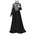 thumbnail image 2 of MesaSe Femmes Musulmane Robe Kaftan Arabe Jilbab Abaya Islamique Dentelle Couture Maxi Robe, 2 of 6