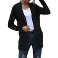 thumbnail image 3 of Manteau d'Automne en Maille à Manches Longues, Noir, XL, 3 of 9
