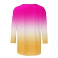 thumbnail image 3 of Hauts à Manches 3/4 pour Femmes Mode T-Shirt Imprimé Mi-Longueur Blouse Col Rond Hauts Décontractés T-Shirts pour Femmes Mode T-Shirts à Manches 3/4 pour Femmes, 3 of 5