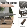 thumbnail image 6 of Haverchair 7-Piece Outdoor Furniture Dining Set, All-Weather Cast Aluminum Conversation Set Includes 1 Rectangular Table and 2 Swivel Chairs and 4 Chairs, 6 of 9