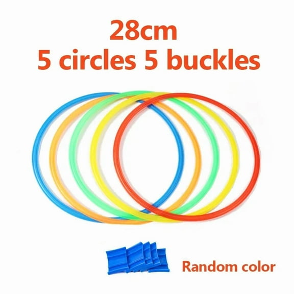 New Outdoor Kids Funny Physical Training Sport Toys Lattice Jump Ring Set Game 10 Hoops 10 Connectors for Park Play Boys Girls
