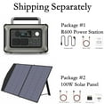 ALLPOWERS R600 Solar Generator Kit, 299Wh 600 Watts Portable Power