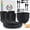 Matte Black, variant on Homienly Dishware Sets, 20-Piece Wheat Straw Dinnerware Set, Plates, Bowls & Cups with Flatware, Service for 4, Microwave & Dishwasher Safe, for Kitchen, Outdoor, RV, Dishes Set, Multicolor