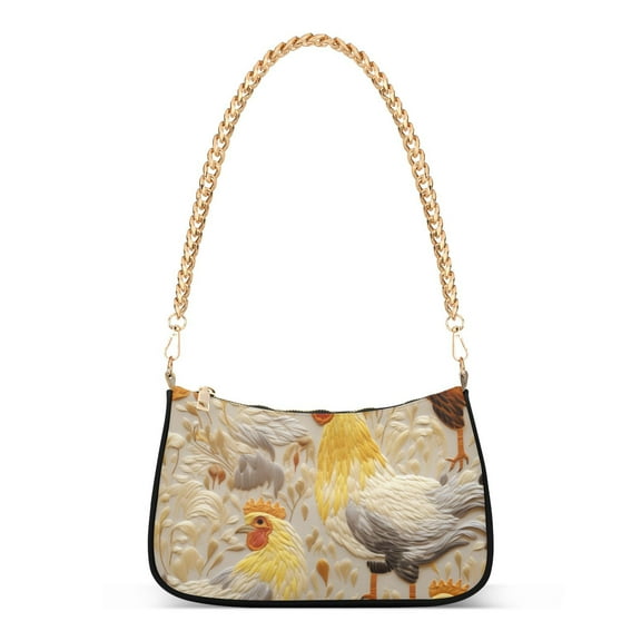 Chicken Wheet LeavesWomen Small Shoulder Bag Crossbody Tote Hobo Bags Purse Clutch Handbags with Chain Strap for Women