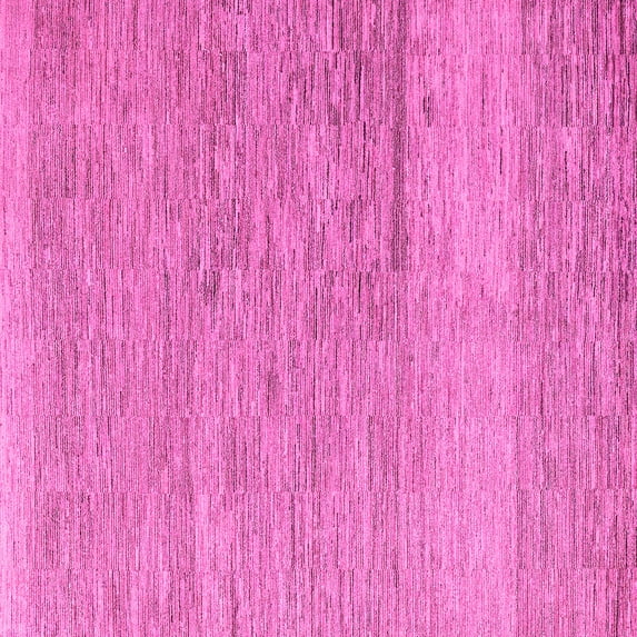 Ahgly Company Indoor Square Solid Pink Modern Area Rugs, 5' Square