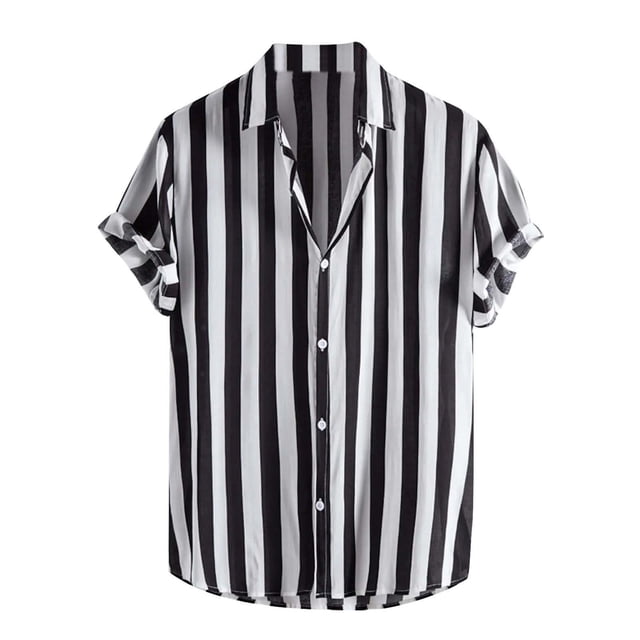 ameIAEA Mens Button Down Collared Shirts Roll-Up Short Sleeve Casual Tops Summer Beach Shirt