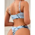 thumbnail image 2 of Women's Tie-Dye Underwear Set Including Wired Bra And T-Back Panties, 2 of 5