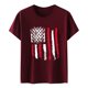 thumbnail image 5 of Fiudx Tops para Mujer Moda Mujer Cuello Redondo Verano Manga Corta Blusa Camiseta Casual Impresión Tops, 5 of 5