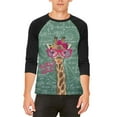 thumbnail image 1 of Giraffe Math Geek Girl Formulas Mens Raglan T Shirt White-Black SM, 1 of 2