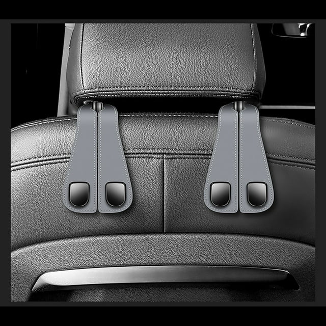 Doble ganchos para respaldo del asiento de coche | Organizador de bolsas colgantes de alta resistencia | Almacenamiento Universal de Automóviles para Bolso, Súper de Comestibles, Abrigos | ABS