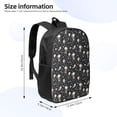 thumbnail image 2 of Uemuo cute Skull bone Printed Durable 17-inch Student Backpack - Lightweight, Waterproof, Adjustable Straps, Ideal for School, Work, Travel, 2 of 5