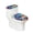 Colorful Fluid Painting, variant on HELLHERO Daisy Pattern 2 Pieces Toilet Bowl Cover Elastic Bottom Elastic Fabric, Fits All Toilet Shapes, Bathroom Supplies