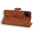 thumbnail image 4 of Mantto Cases for Samsung Galaxy A12 5G Magnetic Wallet Case for Women Card Holder Flip Cover Embossed Mandala Flower Kickstand PU Leather Magnetic Folio with Strap, Brown, 4 of 8