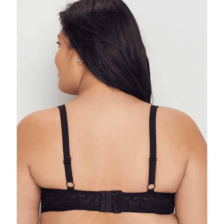MELENECA Balconette Underwire Sexy Lace Bra for Women Black 32B