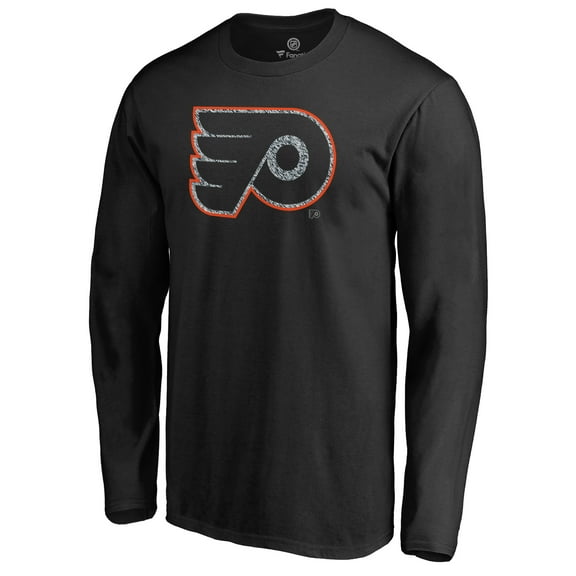 Men's Black Philadelphia Flyers Static Logo Long Sleeve T-Shirt