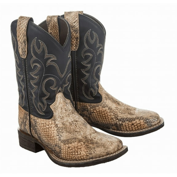TuffRider Children's Black Snake in My Boot Western Leather Boots