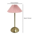 thumbnail image 2 of Upgraded Bedside Table Lamp with 3 Color Temperatures, USB Charging Metal Base Night Light, Pleated Fabric Shade Stepless Cordless Table Lamp, 1800mAh (11.8 inch), 2 of 10
