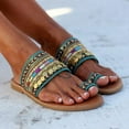thumbnail image 2 of asdoklhq Women's Slippers,Women Artisanal Sandals Flip-Flops Handmade Greek Style Boho Flip Flop Sandals, 2 of 9