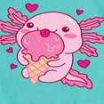 thumbnail image 3 of Instant Message - Axolotl Loves Ice Cream - Toddler & Youth Girls Short Sleeve Graphic T-Shirt, 3 of 6