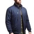 thumbnail image 5 of Yuaguia Men's Baseball Jacket, Tactical Flight Bomber Windbreaker Jacket, Stand Collar Outerwear, Military Style Casual Spring Coat for Outdoor Sports, Hiking, and Everyday Wear, Blue 3XL, 5 of 6