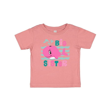 

Inktastic Whale Big Sister Gift Baby Girl T-Shirt