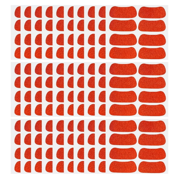 Uxcell 120 Pairs Sports Eye Black Stickers, Under Eye Black Strips Football Face Stickers Breathable Eyeblack Sticker for Baseball Fans on Game Day, Glitters Red