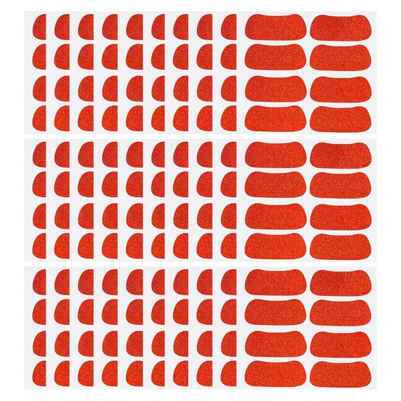 Uxcell 120 Pairs Sports Eye Black Stickers, Under Eye Black Strips Football Face Stickers Breathable Eyeblack Sticker for Baseball Fans on Game Day, Glitters Red