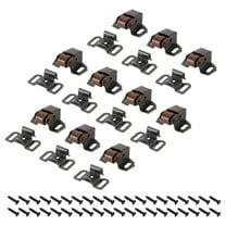 Uxcell 10 Pcs Cabinet Door Catch, Cabinet Latch Lock Metal with Screw for Cupboard Kitchen Closet Wardrobe Door, Red Bronze