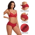thumbnail image 4 of INNERSY Women's Cotton Underwear Hipster Panties 6 Pack Breathable Stretch Fit(M,Red), 4 of 8