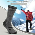 thumbnail image 7 of Loritta 3 Pairs 80% Merino Wool Hiking Socks for Men Women Warm Thermal Hiking Boot Cushion Crew Socks Size 9-12, 7 of 7