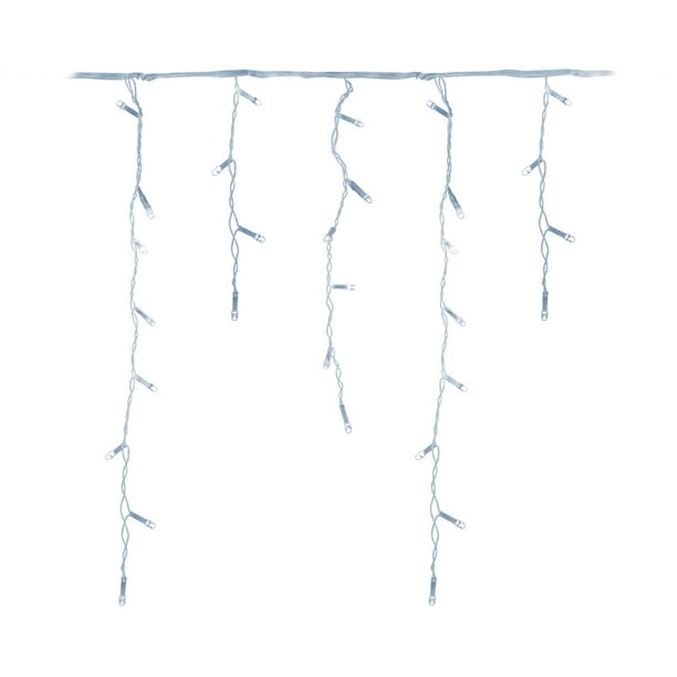 Cascada Serie Decorativa Navideña Luz Led Blanca Importadora La Merced 1000 Focos 20 m 8 Funciones Paquete 3 pz