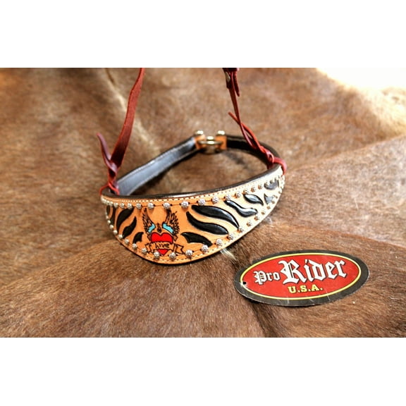 Horse Show Bridle Western Leather Barrel Racing Tack Rodeo Noseband  9920