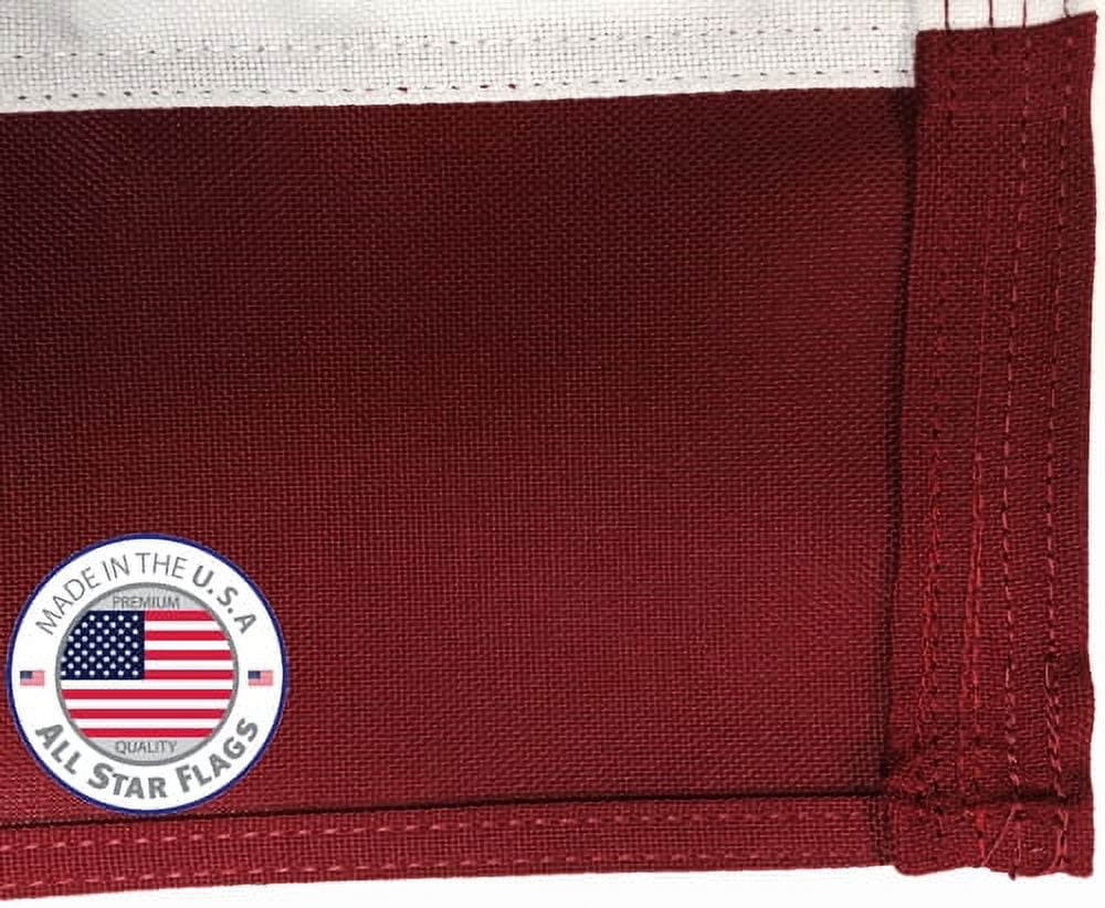 HEAVY-DUTY American Flag 3x5' - 100% Made in the USA - Durable, Long Lasting, Rich Polyester Material - Embroidered Stars, Sewn Stripes with Lock Stitching, Four Rows of Lock Stitching on the Fly End