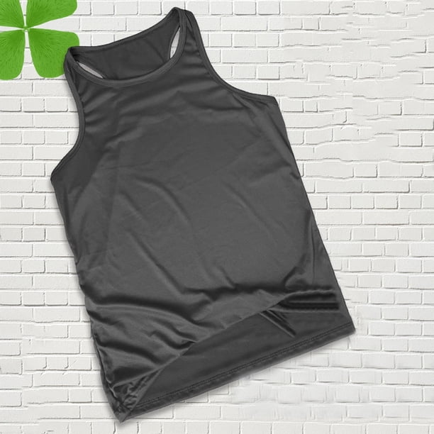 pstuiky Camisetas sin mangas para hombre, Camiseta deportiva informal sin mangas con cuello redondo para hombre Camisas de hombre l