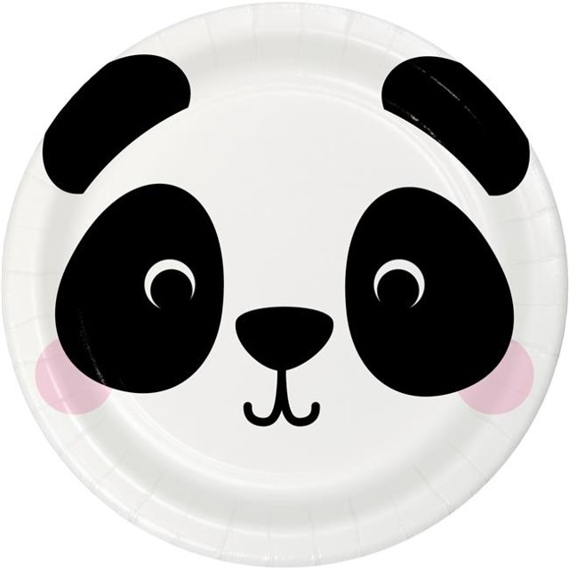 Assiettes à Dessert Panda 7 Po - 96 Unités