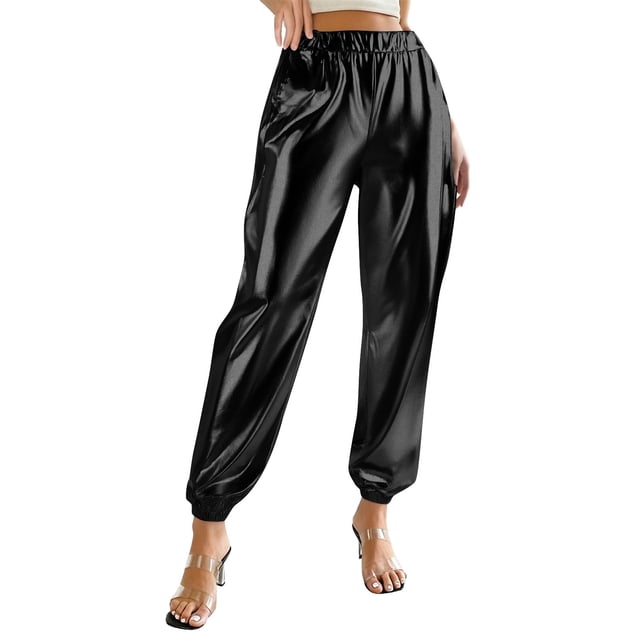 Pantalones de Cintura Alta de Pierna Ancha para Mujeres Pantalones de Cintura Alta Elegantes con Cierre de Cremallera, Pantalones Suaves de Poliéster para Verano Diario