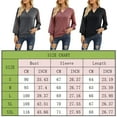 thumbnail image 2 of TEMOFON Womens Long Sleeve V Neck Shirts Casual Fall Loose Tunic Tops Waffle Knit Trendy Lace Blouses Black Tees, 2 of 7