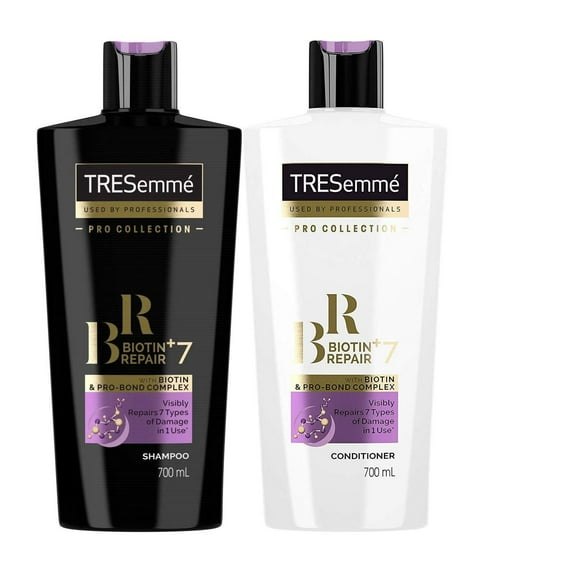 Tresemme Biotin  Repair 7 Shampoo and Conditioner Set with Pro Bond Complex - 24 Fl Oz / 700 mL, Pro Collection