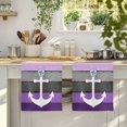 thumbnail image 4 of Coastal Anchor Kitchen Towels Set of 1, Purple Gray Gradient Vintage Wooden Grain Absorbent Dish Towels for Kitchen, Microfiber Hand Towel, Quick Drying Tea Towel for Cleaning Decorative Dishcloths, 4 of 7