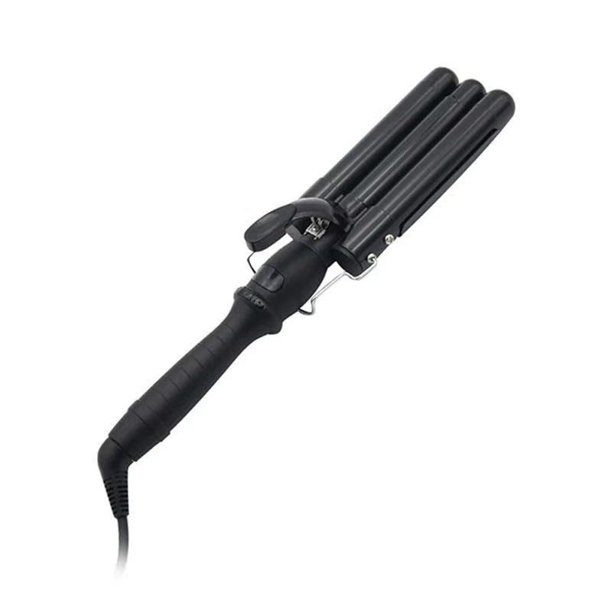 Pantalla digital LCD tres tubos de barra de pelo rizado, férula corrugada de agua, cabeza de rollo de huevo, máquina de pelo rizado grande, barra de pelo rizado eléctrico25mm