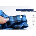 thumbnail image 3 of Camisa suave e informal a cuadros para perro, azul y negro, camisa suave para traje de perro, ropa para perro, camisa de algodón + corbata de boda para perro, azul (mediano), 3 of 5
