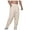 Khaki, variant on PuLe Men's Pants Men's cotton and linen pants with drawstring, elastic waistband, straight leg, lantern shaped pants, and tapered leg pants 