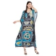 thumbnail image 2 of Gypsie Blu Women Long Kaftans Summer Loose Caftan Dress Evening Casual Ladies Dresses Online, 2 of 7